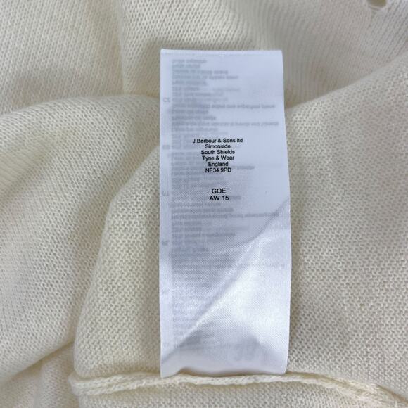 Barbour x Range Rover Ratio Knit Crewneck Sweater in Vanilla Size US 12 NEW - Picture 7 of 8